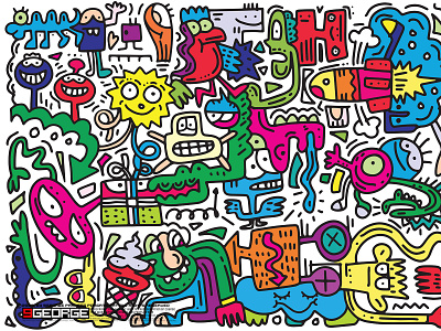 Hand Drawn of Doodle party background . Vector Illustration design doodle flat greeting cards illustration posters and more. vector vector