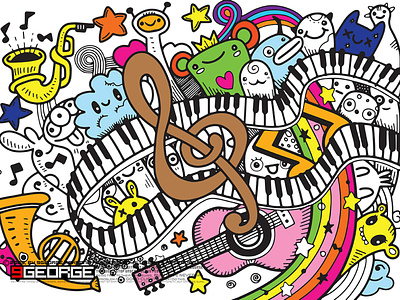 Abstract Music Background ,Collage with musical instruments