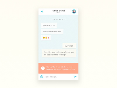 DailyUI #13 - Direct Messaging with AI