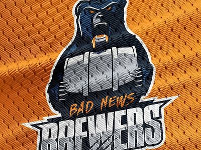 Bad News Brewers Jersey Logo design illustration illustrator jersey logo screen print sports team vector