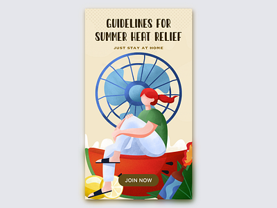 guidelines for summer heat relief design illustration practise summer