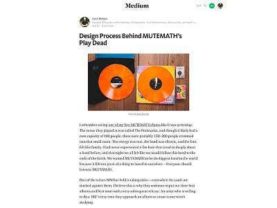 I wrote about MUTEMATH's design process