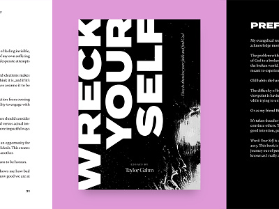Wreck Your Self / Essays by Taylor Gahm art direction graphic design interior layout taylor gahm termina typography wreck your self