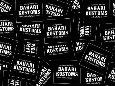 Sticker for Bahari Kustoms branding design hand lettering kustom kulture sticker sticker design typography