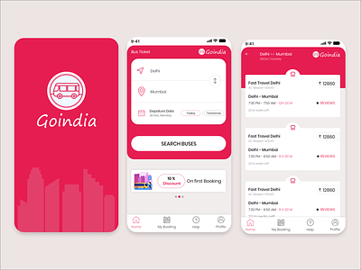 Bus Booking App busbooking easybooking goindia travelingui uxdesign