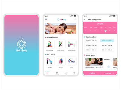 Spa App booing spabooking spadesign trendy design uxdesign