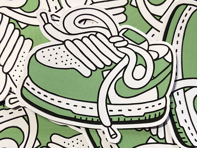 Mint dunks dunks graffiti illustration nike shoe sneaker sticker