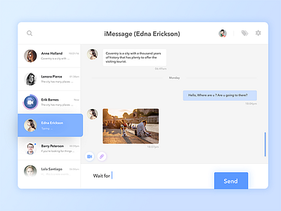 Message chat message ui