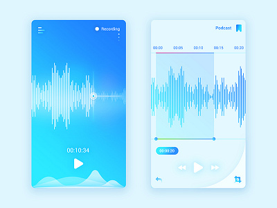 Voice Record Concept app ui