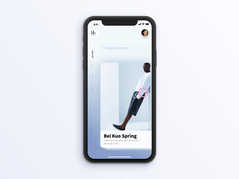 Iphone X - Editor'S Column app column card concept design ui ux