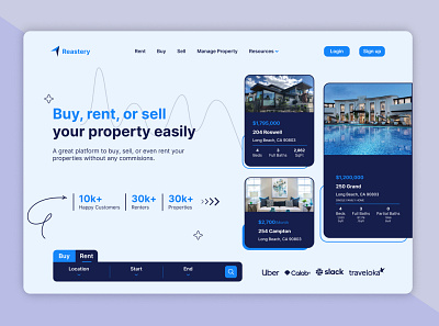 Real Estate Landing Page - Hero Section agency ui elegant hero section landing page minimalist real estate real estate agency real estate landing page real estate ui ui ui design