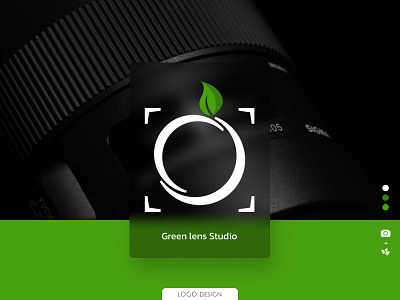 Green Lens Studio branding camera design gallery graphic design illustration image logo logo design picture studio ui ux vector
