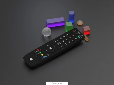 Remote Control 3d animation app blender branding c4d control design graphic design illustration keyshot logo maya motion graphics remote tv typography ui ux vector