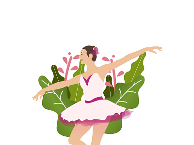 Ballet Ilustration app design flat icon illustration illustrator ui ux vector web