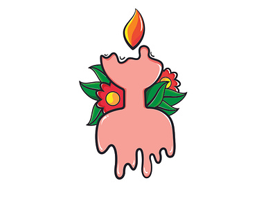Candle Man design icon illustration vector