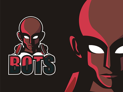 Bots esport logo branding design icon illustration logo vector