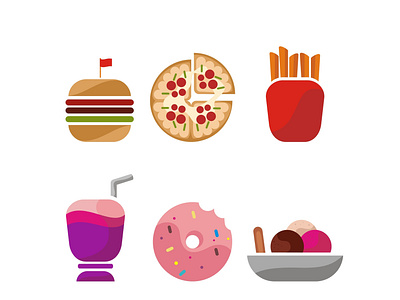 food icon app design flat icon illustration vector