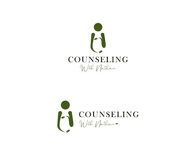 Counseling With Nathan Logo Concept branding design flat icon illustration logo vector