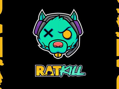 RatKill Logo Design artist brandidentity branding gamer illustrator logo logodesign rat streamer twitch
