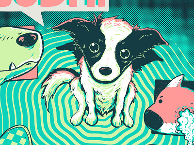 Bodhi, you rascal you. dogs drawing illustration popart