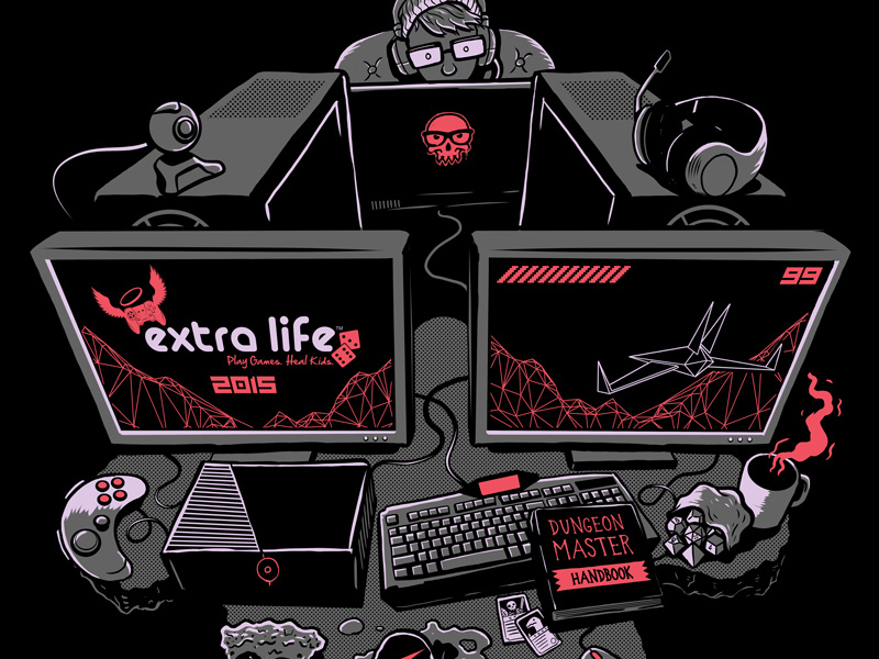 J NX Extra Life 2015 Fundraiser Tee Design By Jorge Tirado On Dribbble