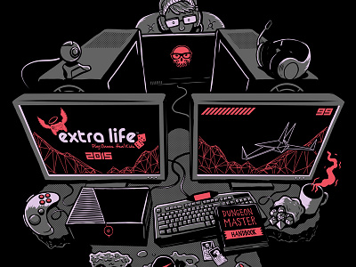 J!NX Extra Life 2015 Fundraiser Tee Design