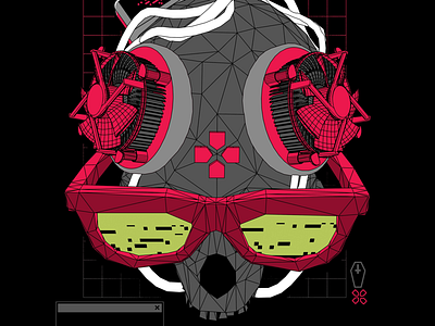 SlayStation 3d illustrator maya polygon skulls vector videogames