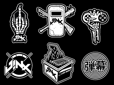 Stickers and Patches art badges design drawing dribbble gaming illustration patches pins skulls stickers vector