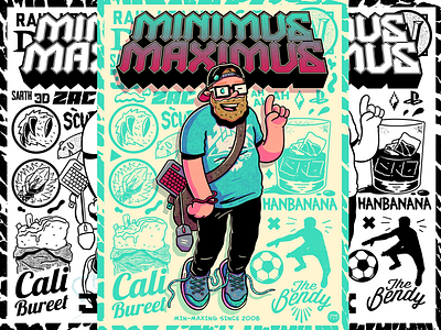 Minimus Maximus character characterdesign colorful design drawing illustration illustrator pattern photoshop type
