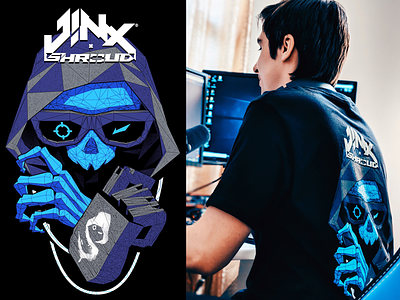 J!NX x SHROUD Collab 3d apparel illustration illustrator jinxbrand lowpoly render shroud skulls streamer twitch videogame