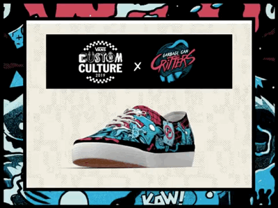 Vans X Garbage Can Critters Design Submission animals characterdesign crows design funny illustration procreate raccoons shoes streetwear vans