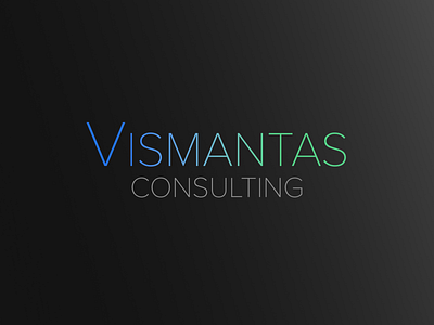 Vismantas Consulting Logo consulting design gradient logo ui