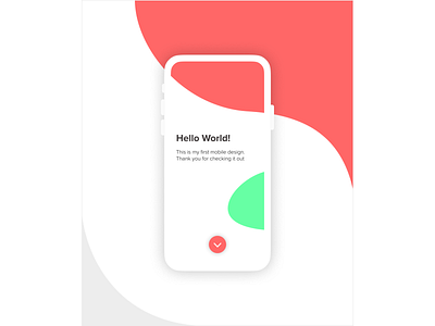 My First Mobile Design – Hello World app creative design first mobile ui uidesign vector