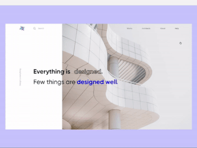 Architectural solutions website - landing page design