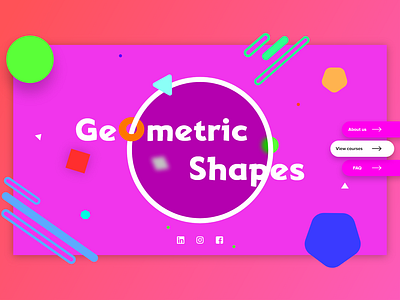 Creative landing page design adobe xd animation art branding creative design geometry illustration isometric landing page shapes ui design website