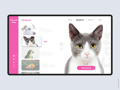 Pet shop design concept adobe photoshop adobexd animal design design art interface pets shop uidesign website