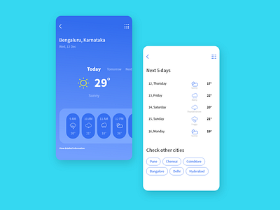 weather app design concept