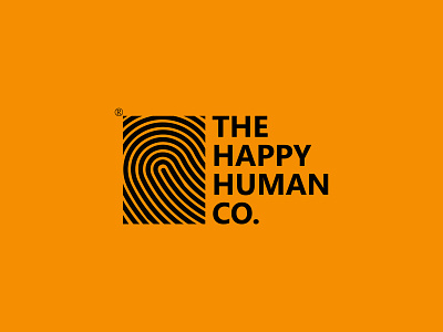 The Happy Human Co. branding creative designs fingerprint font design h logo happy human homeware human logo lifestyle brand logo branding logo design logo ideas monogram logo vector