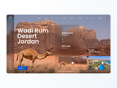 Jordan adventure branding creative designs design desktop illustration interface jordan lifestyle logo design mockups travel travel website ui uiux uiux design ux web web design website design