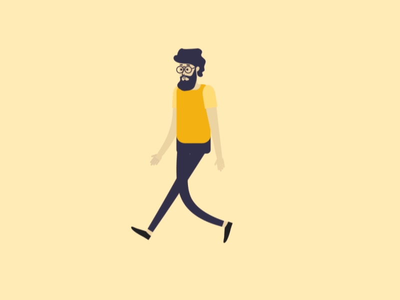 Walking for Eternity 2d character all about circuits animation branding character animation creative designs design duik explainer animation flat design gif animation illustration loop motion animation motion art motion graphics typography vector video animation walk cycle