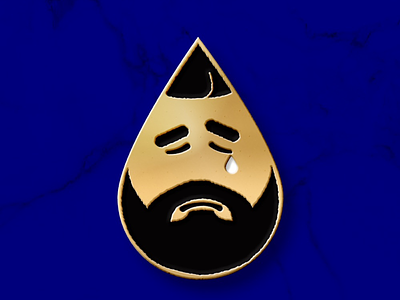 TEARY DRAKE character design drake emotions enamel gold music pin