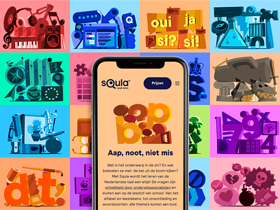 SQULA subject illustrations bobbypola branding design education elearning graphic design illustration vector