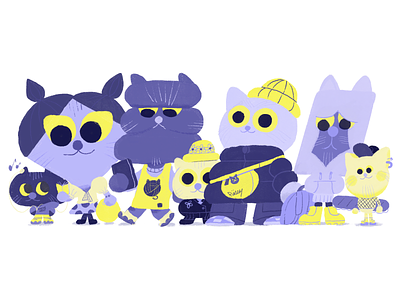 THE COOL CATS bobbypola cats cha character characterdesign design illustration