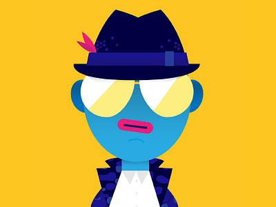 BP characters: Darrin bobbypola character characterdesign cmyk fedora glasses hipster illustration vector