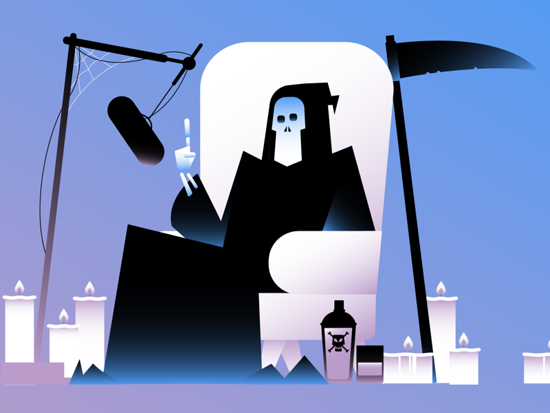 Spotify for Podcast grimreaper podcast spotify design illustration animation
