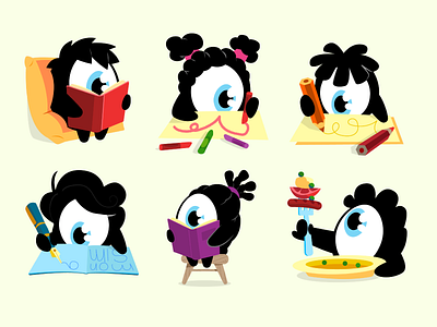 Little Q's character characterdesign illustration vector