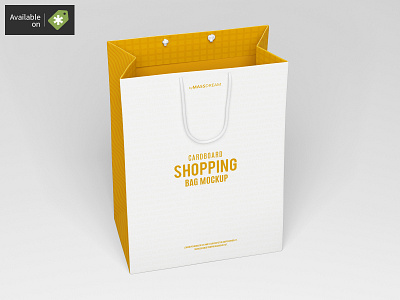 Small Cardboard Shopping Bag Mock-Up bag bags buy mock up mockup pack package shop shopping