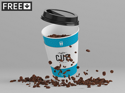 8oz Coffee Cup Mock-Up bean cafe cardboard coffee cup free freebie lid mock up mockups paper sleeve