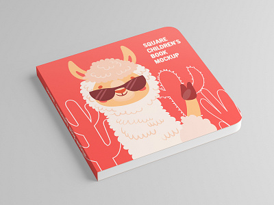 Square Children's Book Mock-Up