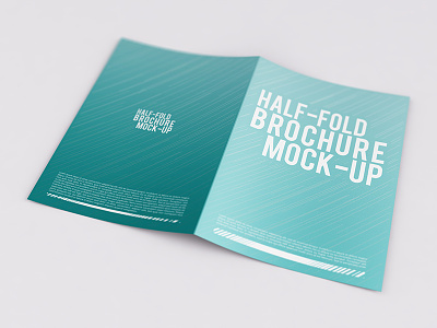 Bi-Fold Brochure Mock-Up bifold booklet brochure card fold half invitation invite mock mockup